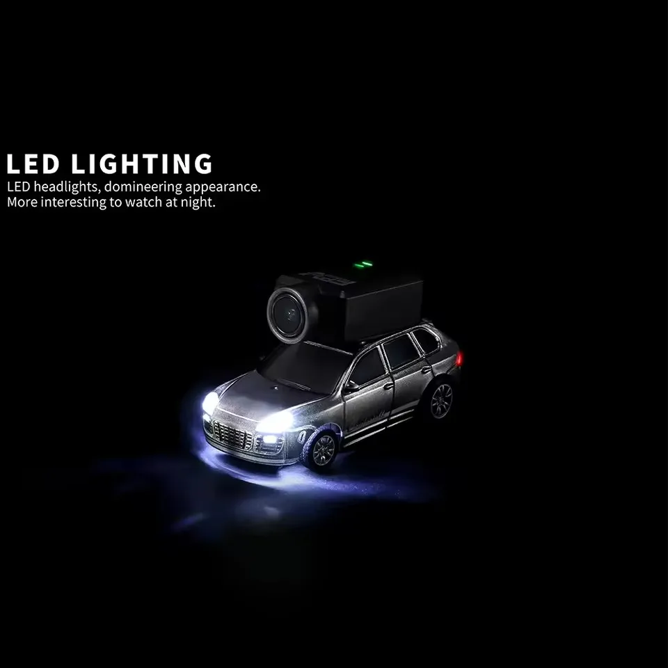 1:64 MINI Portable HD Camera WIFI FPV Remote Control Truck 2.4G Fixed Speed Cruise LED Lighting Speed Adjust APP Control RC Car