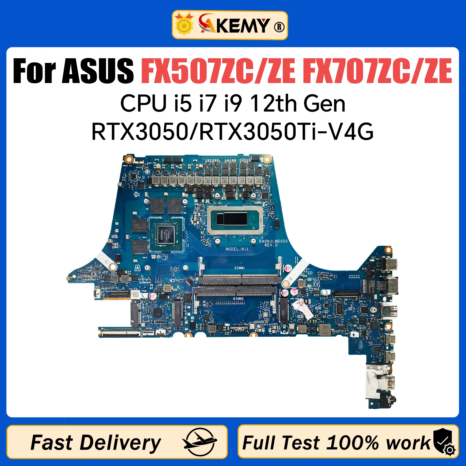 

Mainboard For ASUS FX507ZC FX707ZC FX507ZE FX707ZE FX517ZC FX517ZE TUF507Z TUF517Z FX507Z FX517Z Laptop Motherboard