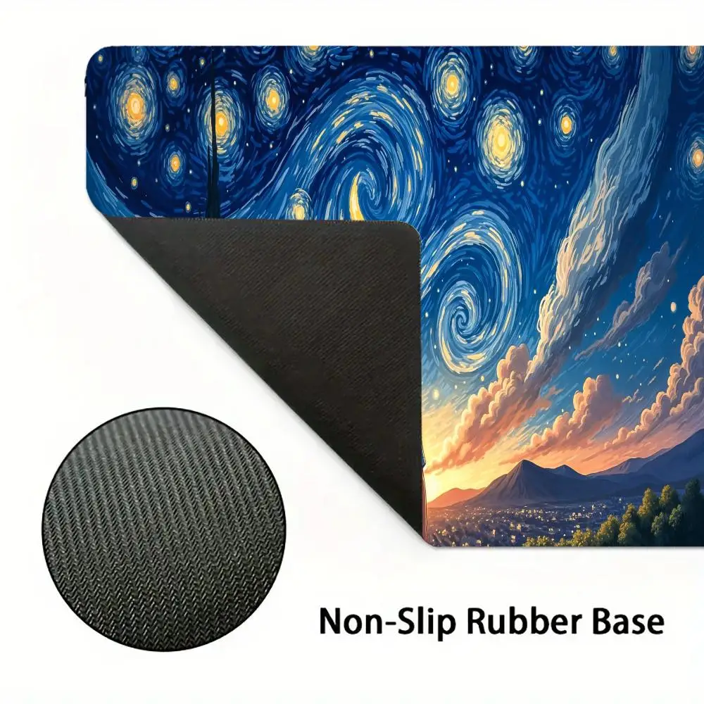 Fantasy Starry Sky Animation Boy Mouse Pad Large Gaming Mousepads Non-slip Laptop Tablet Pads Mat PC Desk Accessory Aesthetic