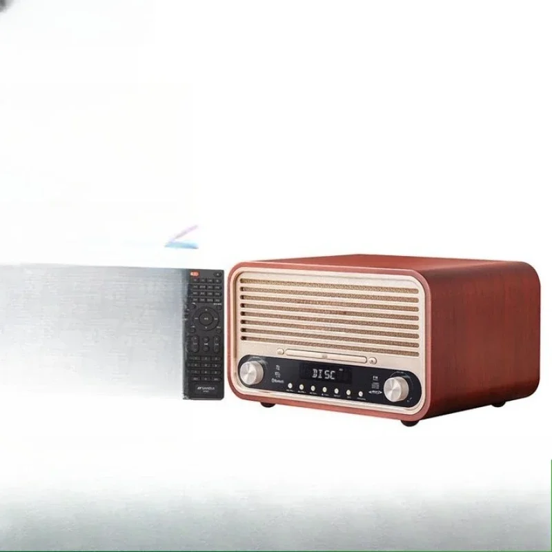 Altavoz de cine en casa con audio Bluetooth M880, Mini reproductor de CD combinado, reproductor de radio FM, reproductor USB, caja de madera para CD