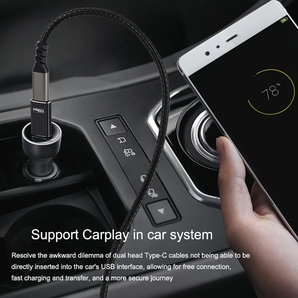 UGOjP USB 3.2 نوع C OTG محول USB A إلى نوع C محول كابل لماك بوك سامسونج هواوي Xiaomi مزدوج الوجهين 10Gbps Data Adap #5