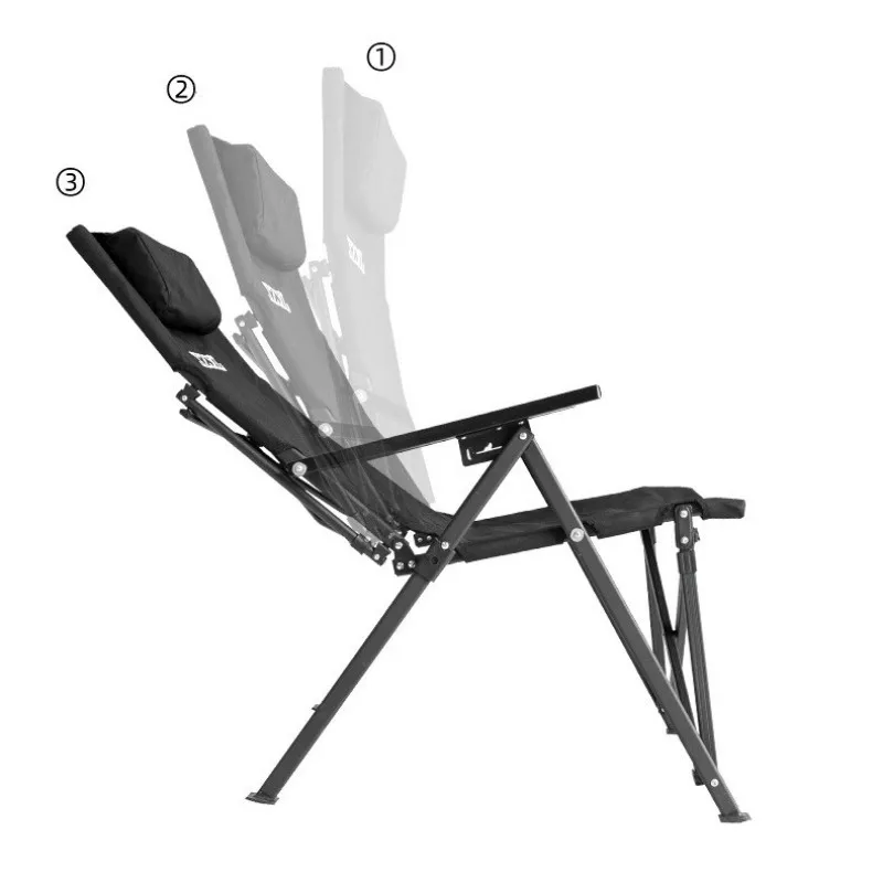 Tryhomy Outdoor Folding Chair Portable Recliner With Pillow Ultralight Fishing Beach Chair Back Adjustable Camping Chair New