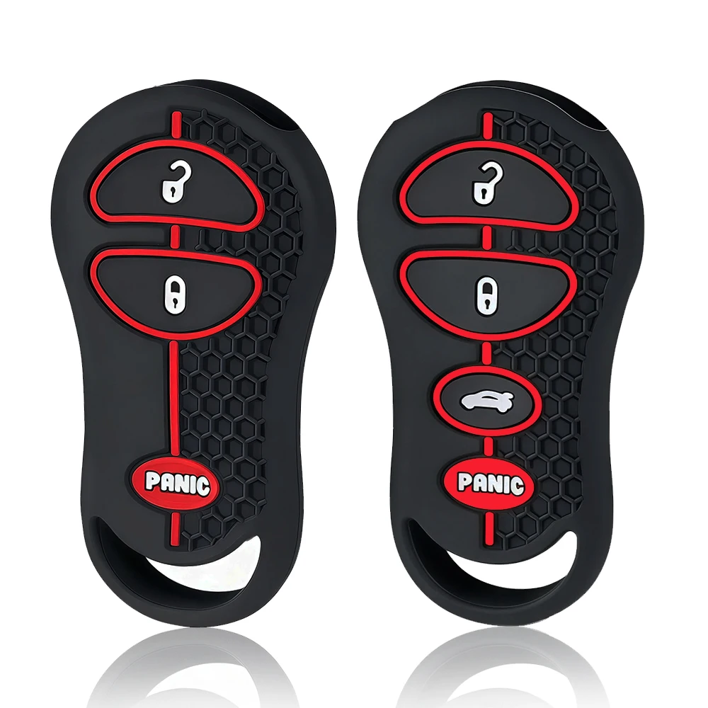 Silicone Car Key Cover For Chrysler CHRYSLER 300m Grand Voyager PT Cruiser Sebring Jeep Liberty Dodge Transmitter 3/4 Buttons
