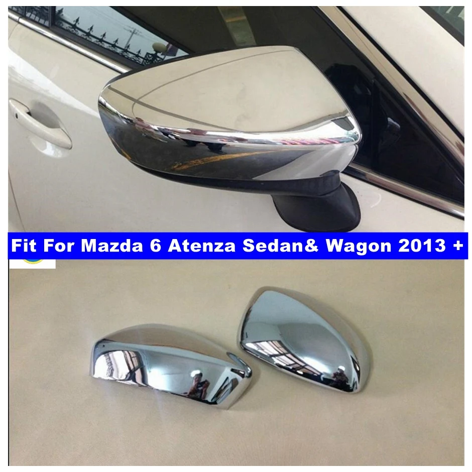 

Chrome Exterior Accessories Side Door Rearview Mirrors Decoration Protection Cover Trim For Mazda 6 Sedan & Wagon 2013 2014 2015