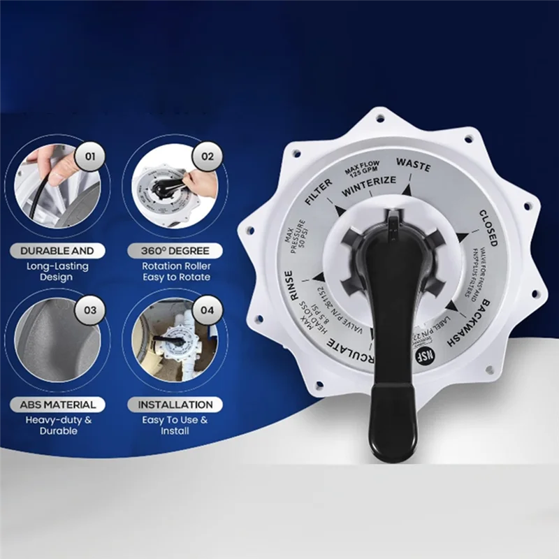 270067 2-Inch Top Valve Assembly  For Pentair Hiflow Top And Side Mount Pool/Spa Multi-Port Valves-Hot