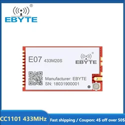 CC1101 433MHz 20dBm Wireless Transceiver Module Smart Home SPI Interface Power Amplifier Rf Receiver Module EBYTE E07-433M20S