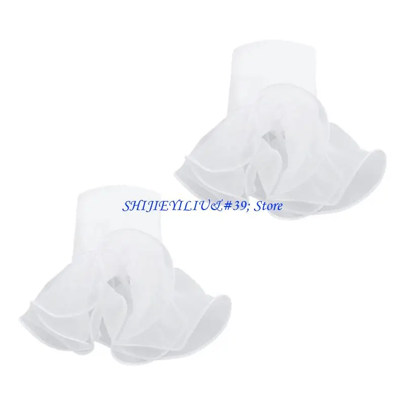 E21F Unique Floral Pattern Sheer Sleeves Decorative Faux Sleeves For Fashion Styling