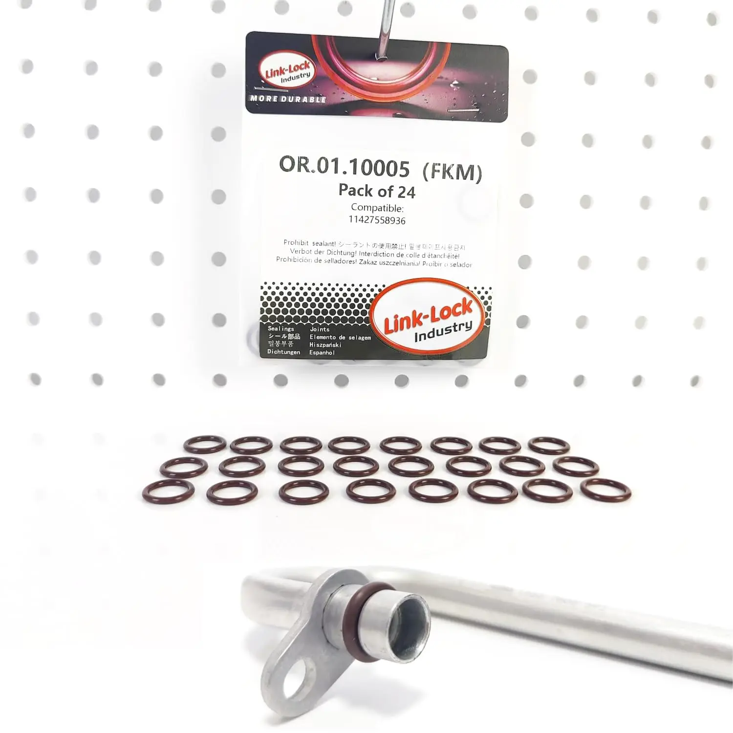 

24PCS FKM Viton OR.01.10005 Turbocharging Pipeline O-Ring 11427558936 for BMW N54 N63 S55 S63