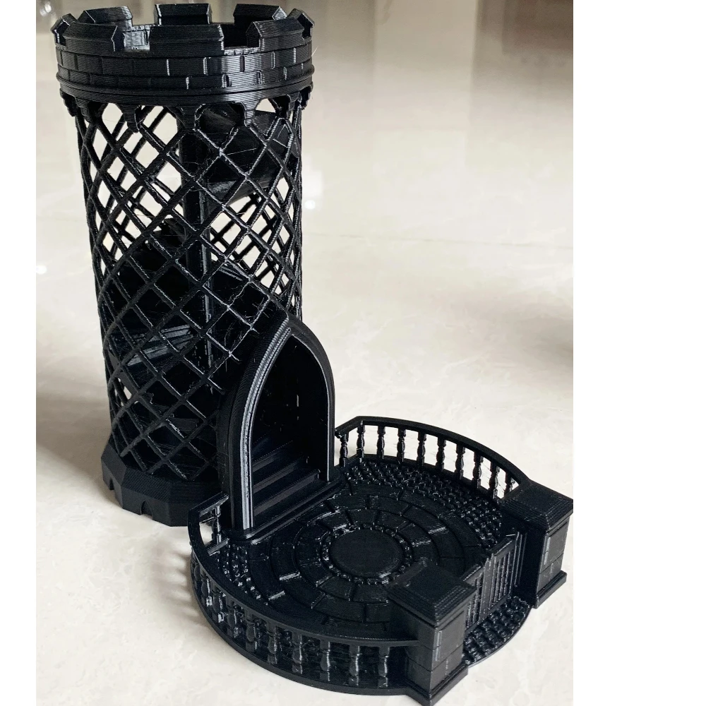 

Dice Tower Board Game Accessories 3D Printing Castle Tower