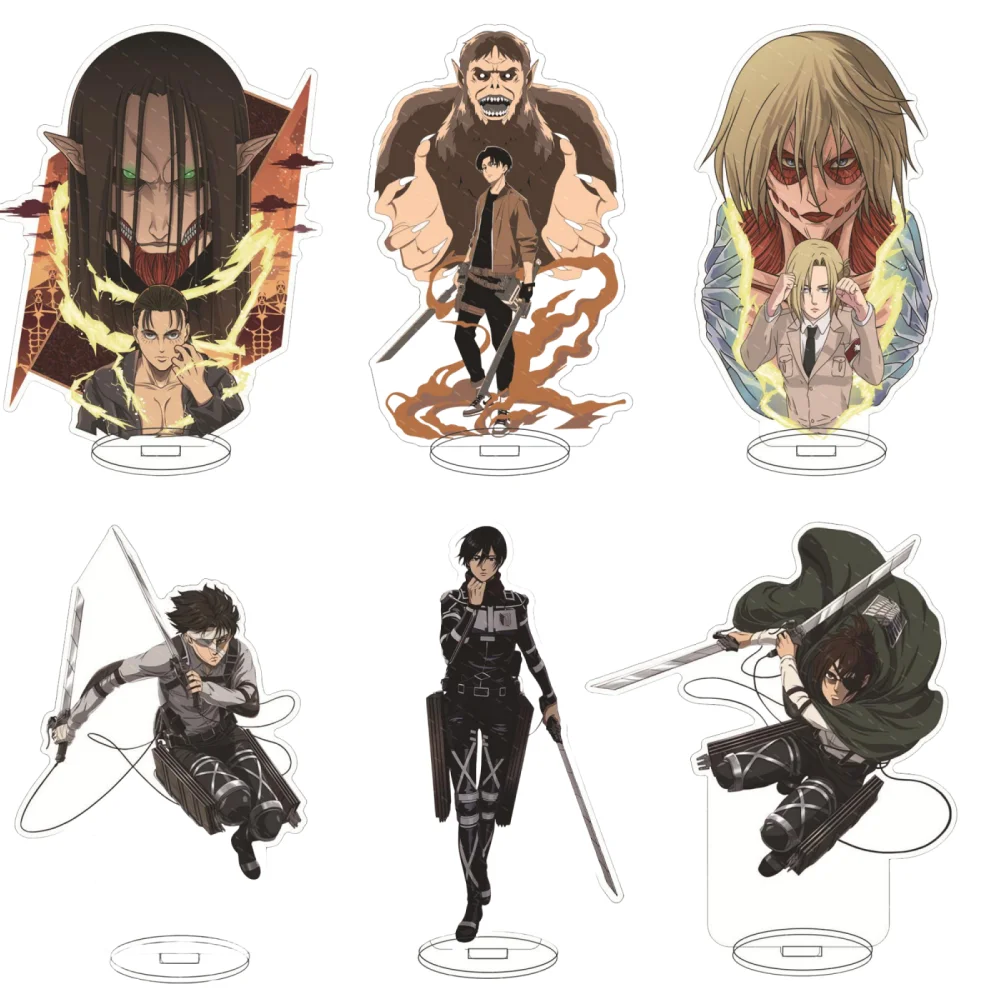 15cm Anime Attack on Titan Acrylic Stand Model Figure Cosplay Plate Holder Topper Birthday Fans Christmas Desk Decor Plate Gift