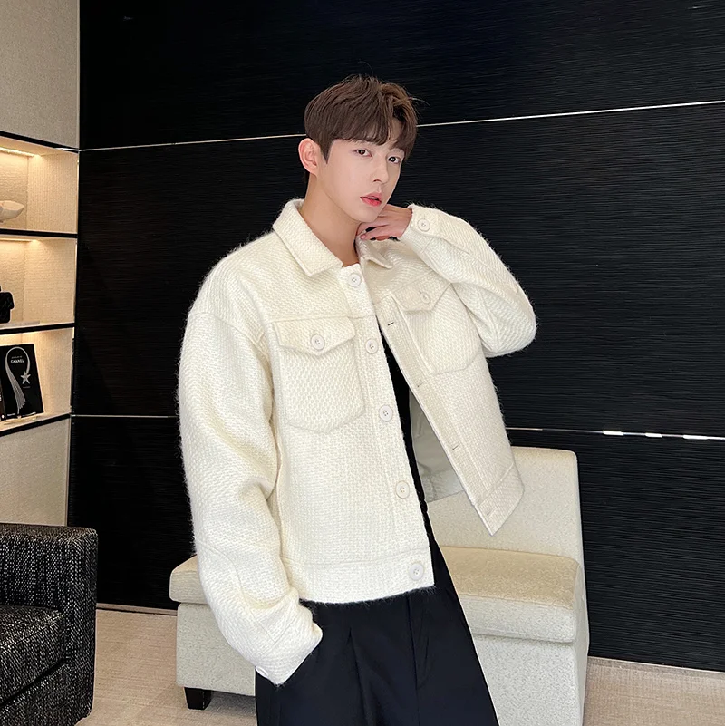 

Весенняя вязаная куртка для мужчин: свободный крой, универсальный цвет, молодежный стиль, модная верхняя одежда, удобный трикотаж