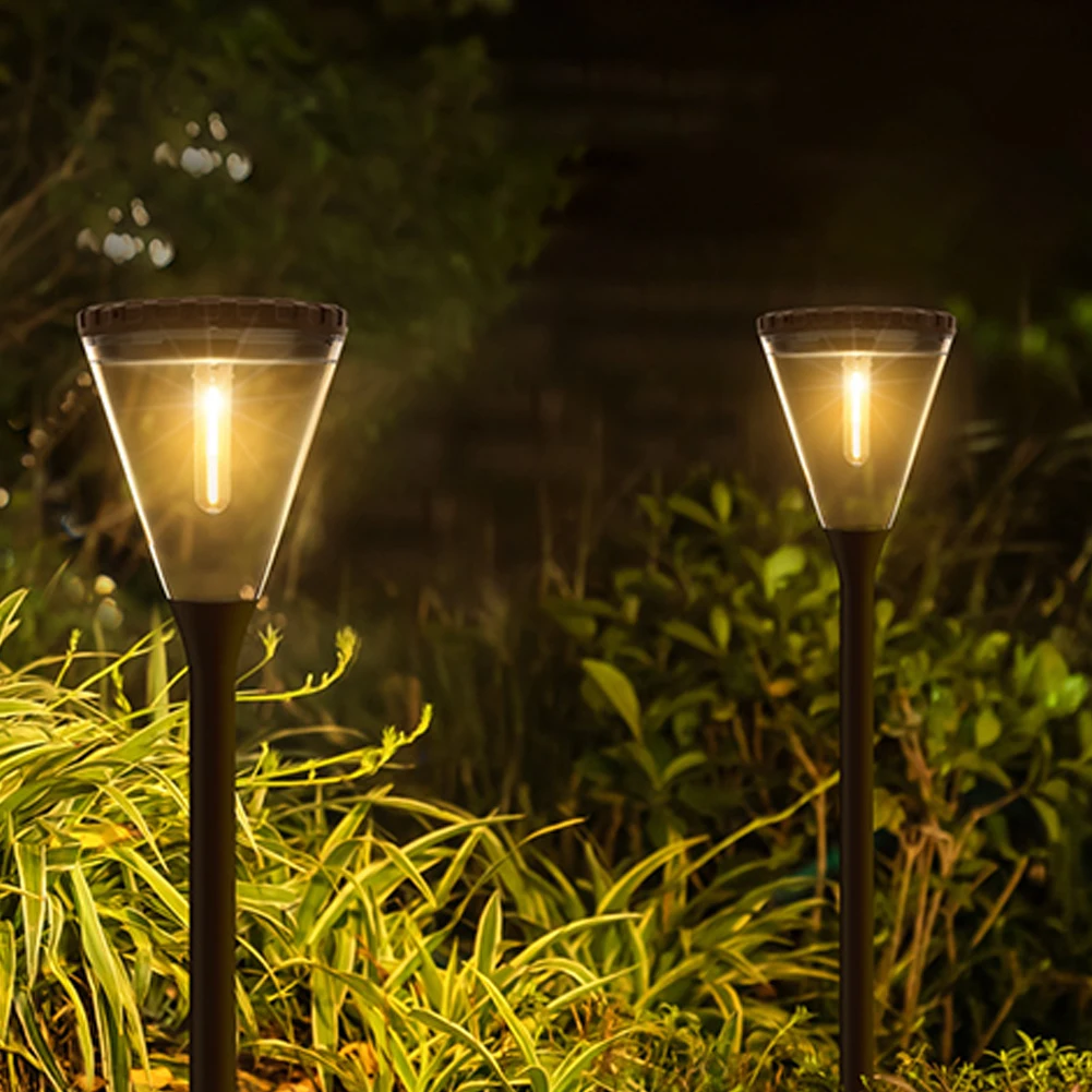 Solar Pathway Lights Built-in 7.3V 2200mA Battery IP65 Waterproof 3 Adjustable Heights Stake Lights