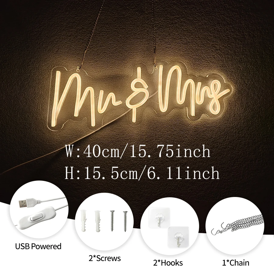 Will You Marry Me Neon Letter Sign Neon LED Signs for Wall Decor Marriage Proposal Wedding Valentine's Day Decor USB Powered - view 4