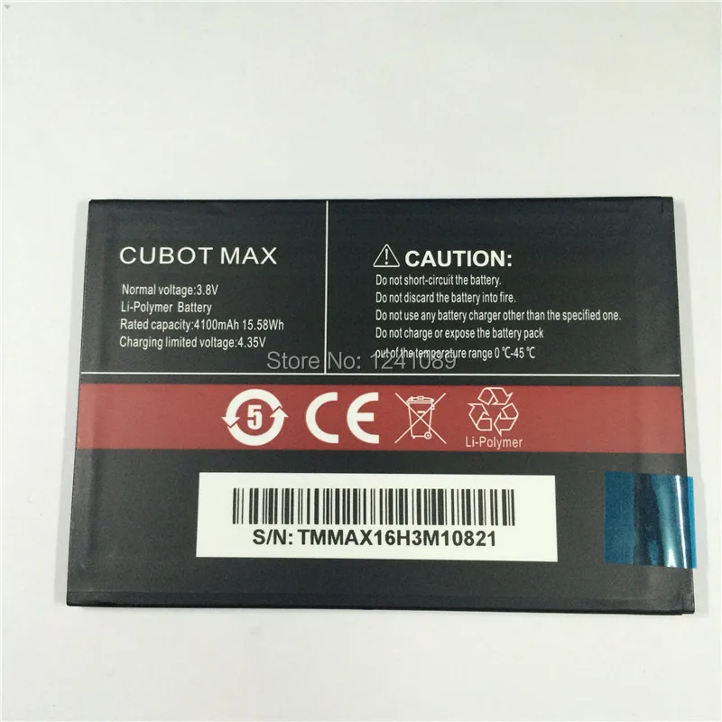 

YCOOLY for CUBOT MAX battery 4100mAh High capacity Long standby time for CUBOT MAX battery