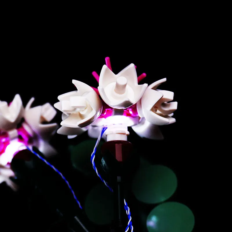 Kit de luz led para lego 10342, buquê de flores rosa bonito, ideia de lâmpada, presente diy (não inclui blocos de construção, kits de tijolos, modelo)