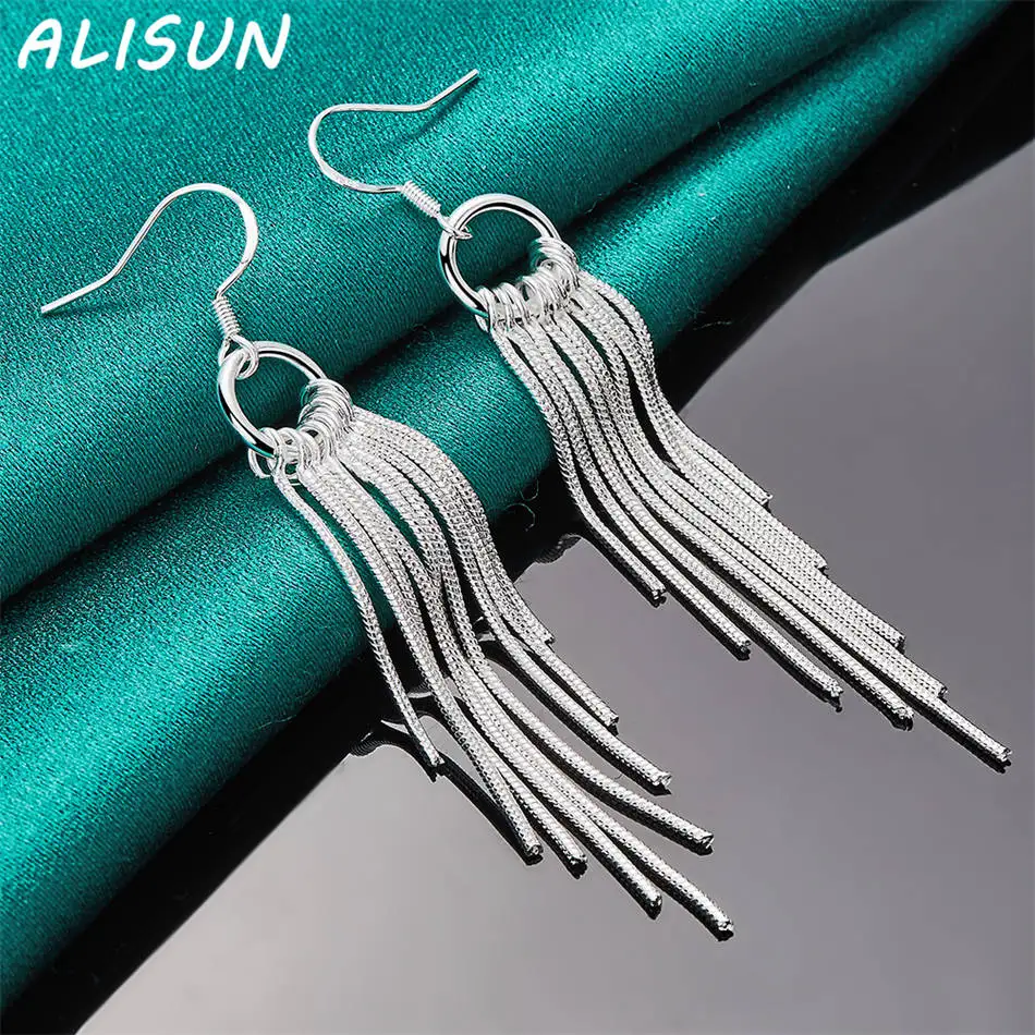 ALISUN Orecchini con nappa in argento sterling 925 Orecchini pendenti Regali creativi Street All-match Party e abbigliamento quotidiano