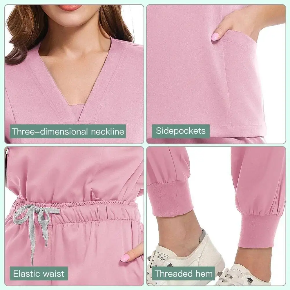 Schönheit Operationssaal Kleidung Uniformen Krankenhaus Arbeits Scrubs Set Medizinische Krankenschwester Zahnchirurgie Anzug Arbeitskleidung