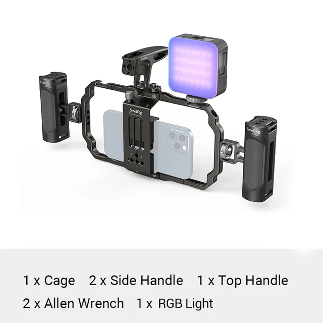 AMBITFUL SmallRig Universal Handy Griff Handgriff Handheld für iPhone 16/16 Pro/16 Pro Max für iPhone 15 Video Rig Kit 3155 5
