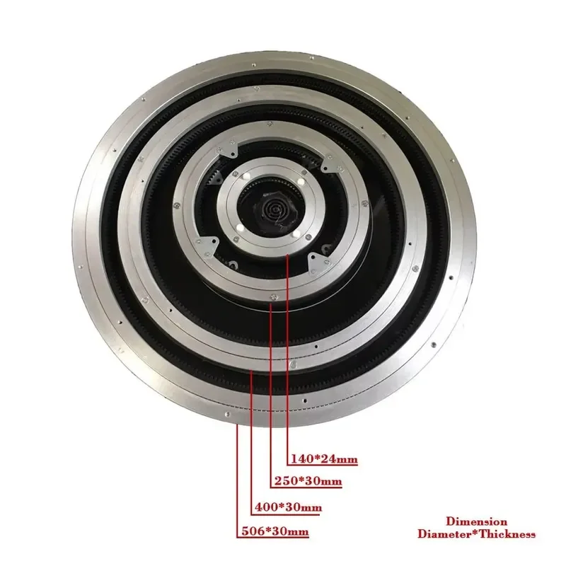 250mm Aluminium Alloy Rotating Turntable with 220V Motor Speed 3RPM Diameter for Dining Table Exhibit Show Display Swivel