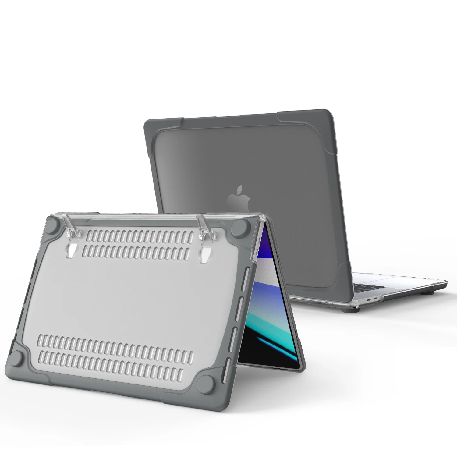Laptop Case for Apple MacBook Pro 16 2019 Released Model A2141 Bracket Stand Luxury Laptop Cover PC+TPU Full Body Protection
