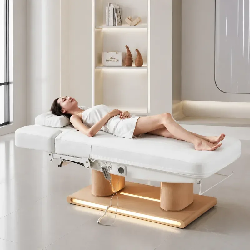Electric Beauty Bed Adjustable Sit Lie Down Microblading Tattoo Medical Chair with Heating Function for Spa Treatment