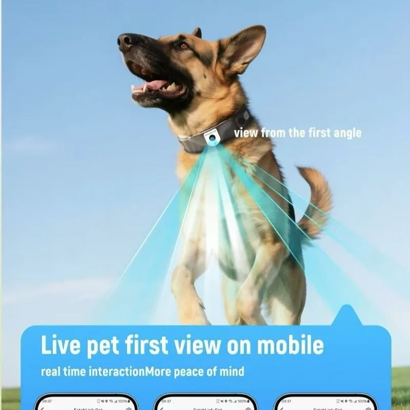 GPS Tracking, Health Detection, Voice Monitoring, Camera, Electric Shock Trainer, Waterproof and Anti-lost Pet Collar.