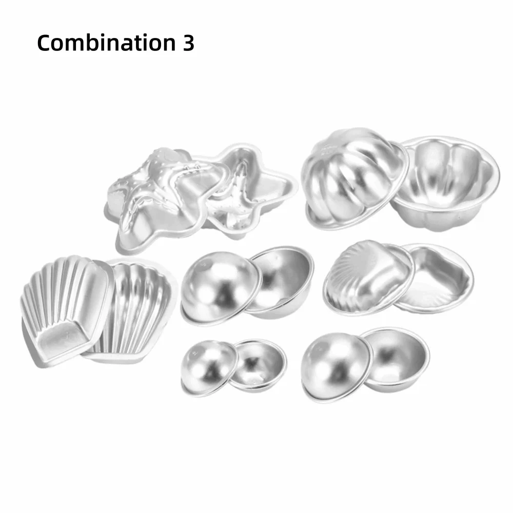 Aluminum Alloy Bath Mold Silvery White Easy to Demould DIY Crafting Press Mould Sturdy Various Shapes Handmade Soap Mold