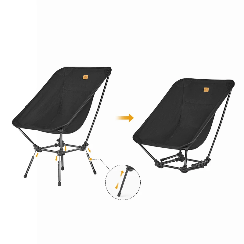 Naturehike Camping Chair Backpacking Chairs Ultralight Folding Chair Compact with Portable Storage Bag Side Pockets for Travel