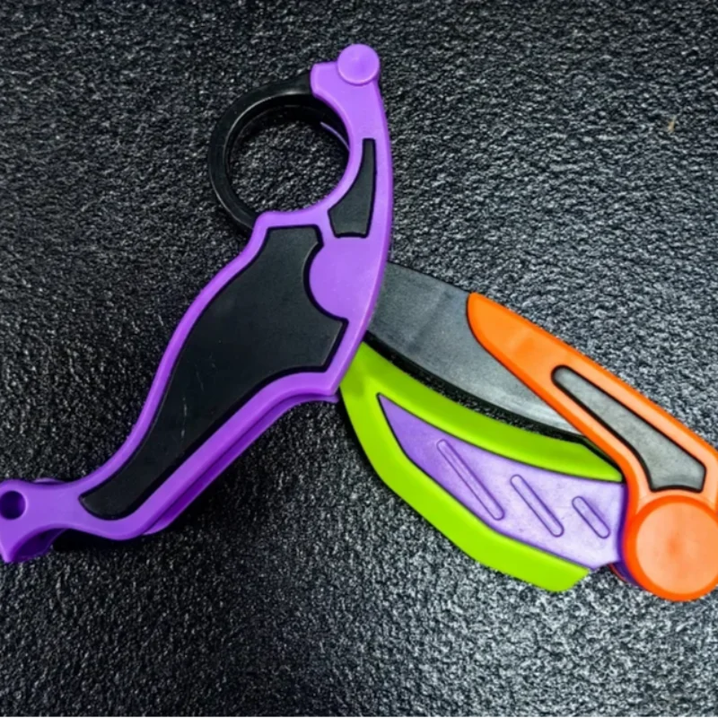 3D-Kunststoff-Drehmesser mit Klappmechanismus, kleines Geschenk für Kinder und Erwachsene, stressabbauendes Butterfly-Kunststoffmesser, Partygeschenk – Detail 6