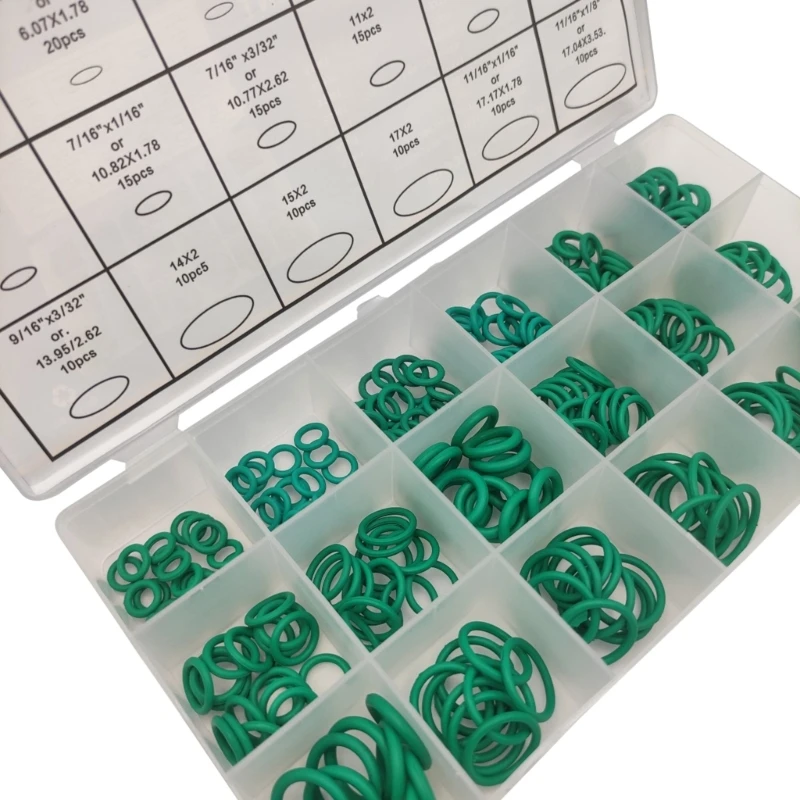 270pc Rubber O Rings Assortment Set Gaskets Sealing Rings for Machine Connectors Sealing Connection Plumbing Workshop