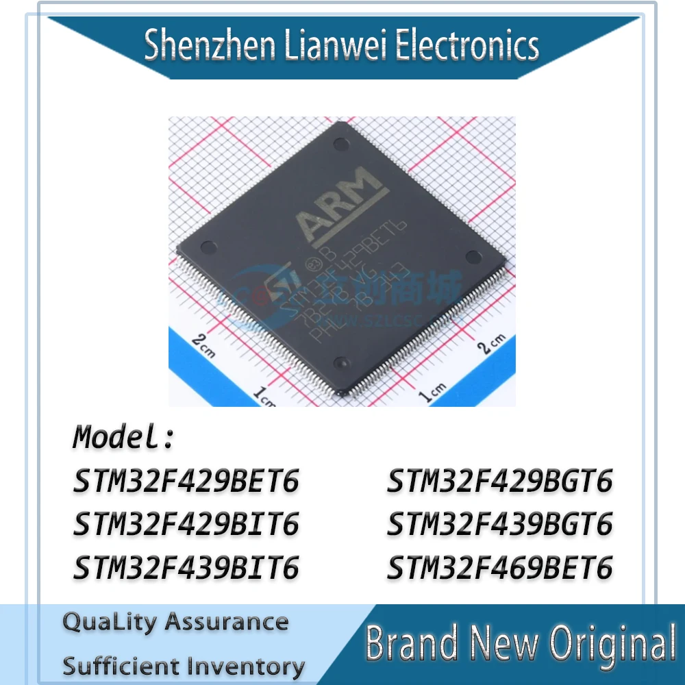 

100% New Original STM32F429BET6 STM32F429BGT6 STM32F429BIT6 STM32F439BGT6 STM32F439BIT6 STM32F469BET6 IC MCU Chipset LQFP-208