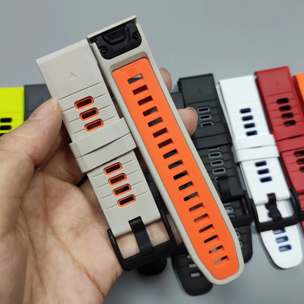 �y�Z�[�����z22mm 26mm �X�|�[�c�V���R���X�g���b�v Garmin Enduro 3/Epix Pro Tactix 8 Forerunner 970/Fenix 7X/7 8 PRO 8x 6 6X QuickFit�Ή� �E�H�b�`�o���h