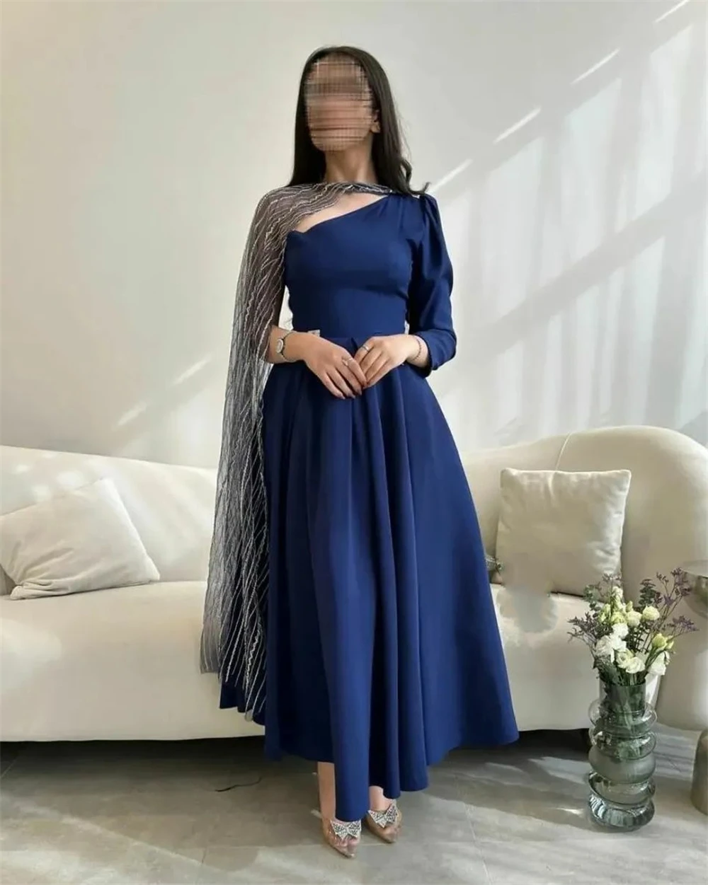 Customized Exquisite One-shoulder Ball gown Celebrity Sequin Draped S Occasion Evening Gown robes de cocktail