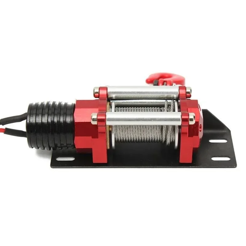 1:10 Scale RC Car Wired Automatic Simulated Metal Winch for 1/10 RC Crawler Axial SCX10 90046 TRX4 Redcat Gen8