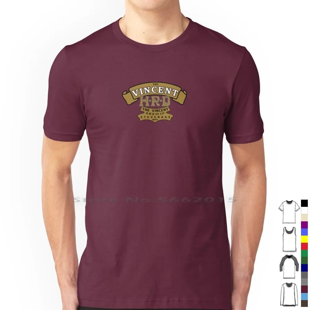 The Vincent Hrd Motorcycles T Shirt 100% Cotton Nostalgia Motorbike Classic Motorcycle Vintage Motorcycle Bloxworth