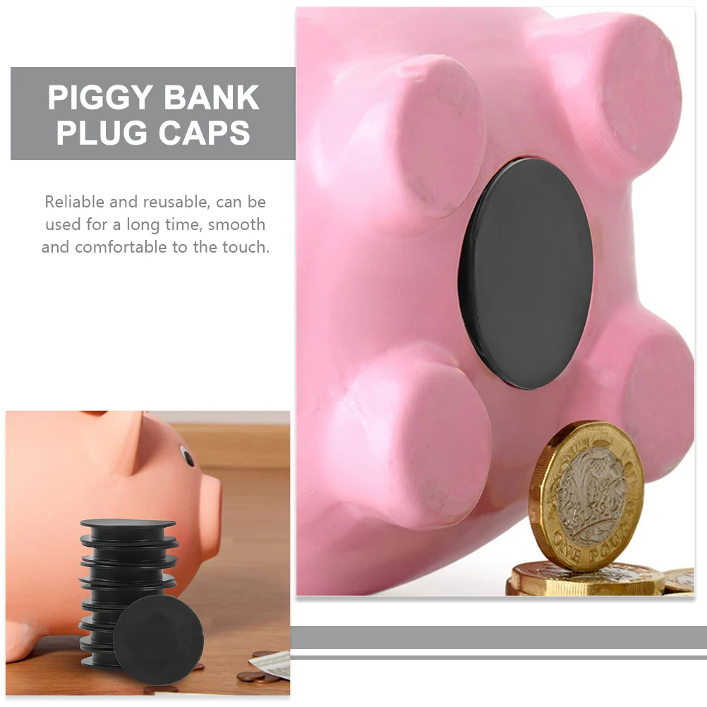 

10 Pcs Toy Glue Plug Bottom Cover Coin Bank Stopper Rubber Plugs for Piggy Banks