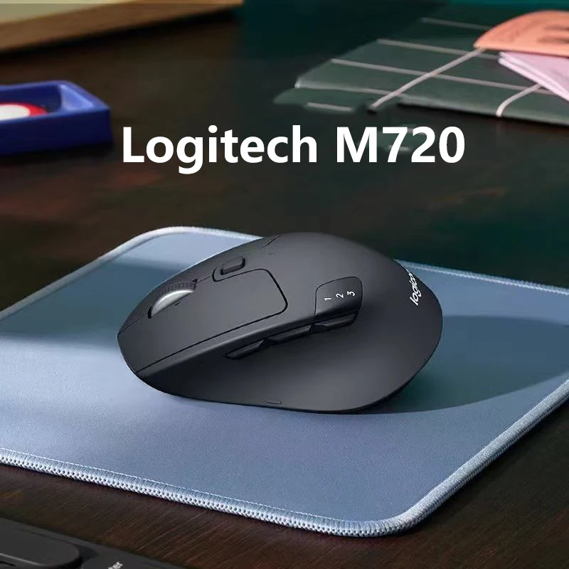 Original Logitech M720 Wireless Mouse Bluetooth & Unifying Dual-Mode Multi-Device Switching for Office/Home/Laptop Use