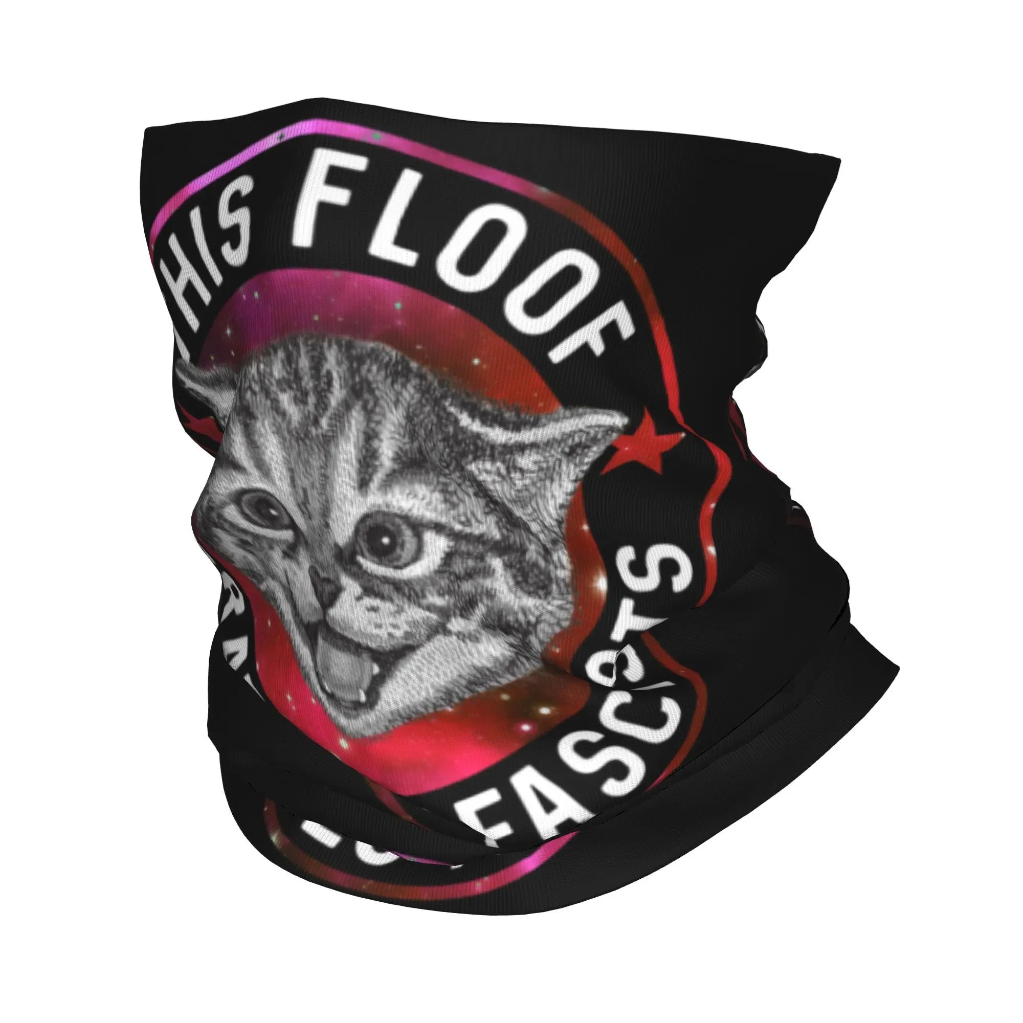 Space Antifa Kitten Bandana Neck Gaiter Windproof Face Scarf Cover Men Women  Headwear Tube Balaclava