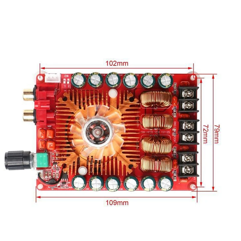 モノラルデジタルオーディオアンプ,高出力アンプ,2x160w,ステレオbtl220w,tda7498e