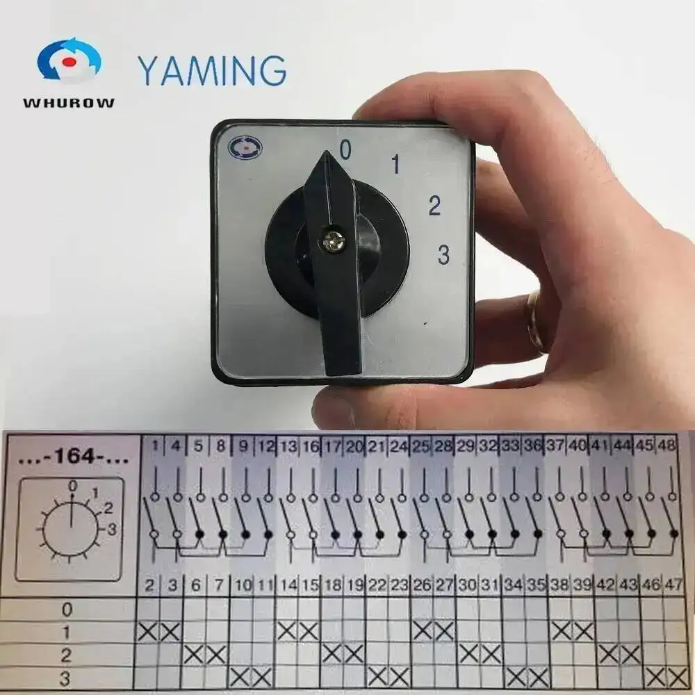 40A Rotary Cam Switch KDHC-40/12 Changeover Universal 0-3 Position 12 Pole For Welding Machine Manufacturer