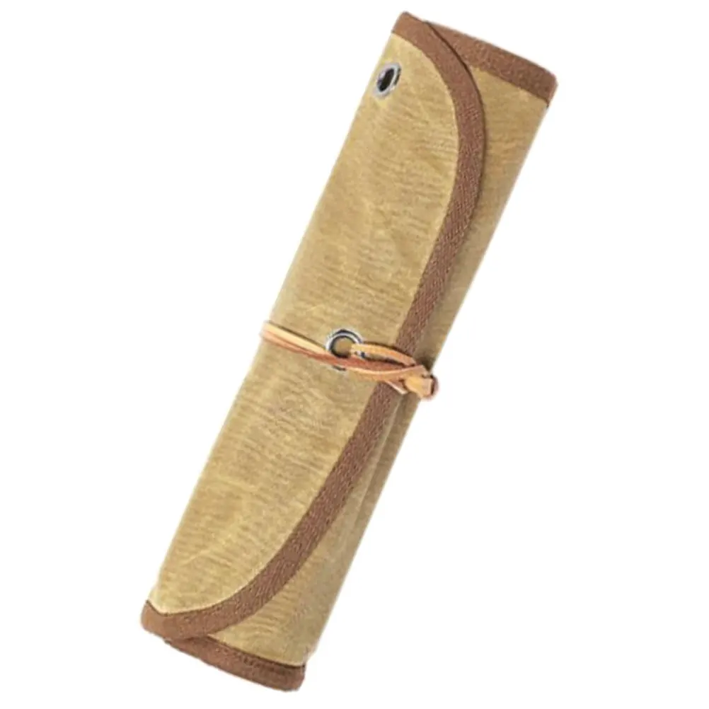 

Cutlery Storage Bag Foldable Canvas Travel Organizer Outdoor Picnic Bag Tableware Holder Camping Utensils Portable Multi