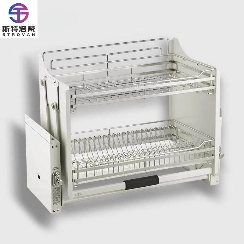 

Stainless Steel Kitchen Lifting Basket Durable Space-Saving Storage for Modern Kitchen Islands & Carts