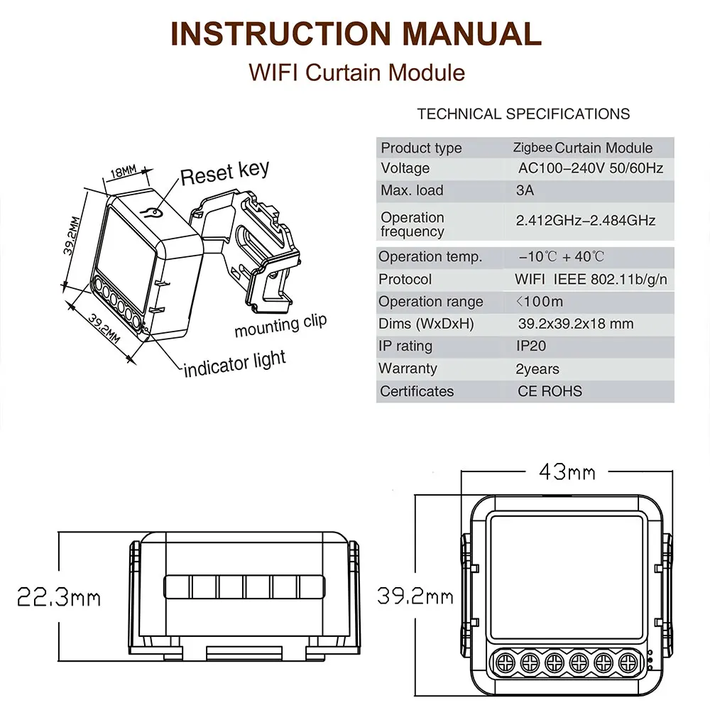 Tuya Zigbee Smart Vorhang Schalter Modul Für Jalousien Rollladen Elektromotor Smart Life Control Funktioniert Mit Alexa Google Hause