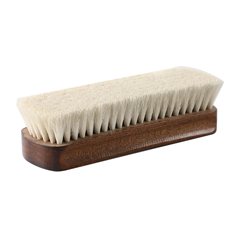 Wool solid wood shoe brush Advanced super soft wool does not hurt shoe oil brush shoes clean leather bag Wash shoes