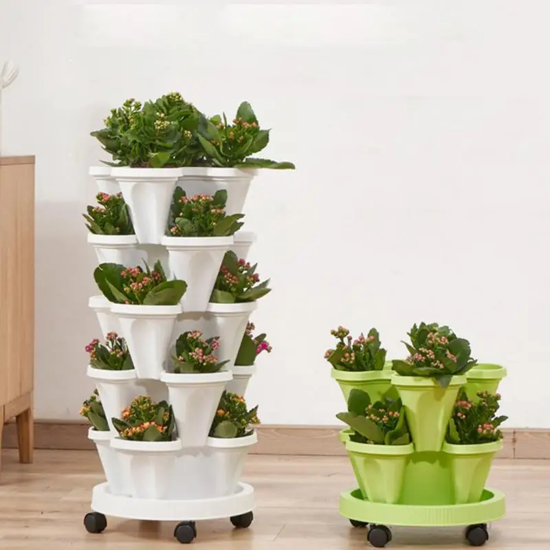 

Four-Petal Flowerpot plants Seedling Holder Vegetable Planters Stackable Nursery Pot Fruits Succulent Plants Planting Basket