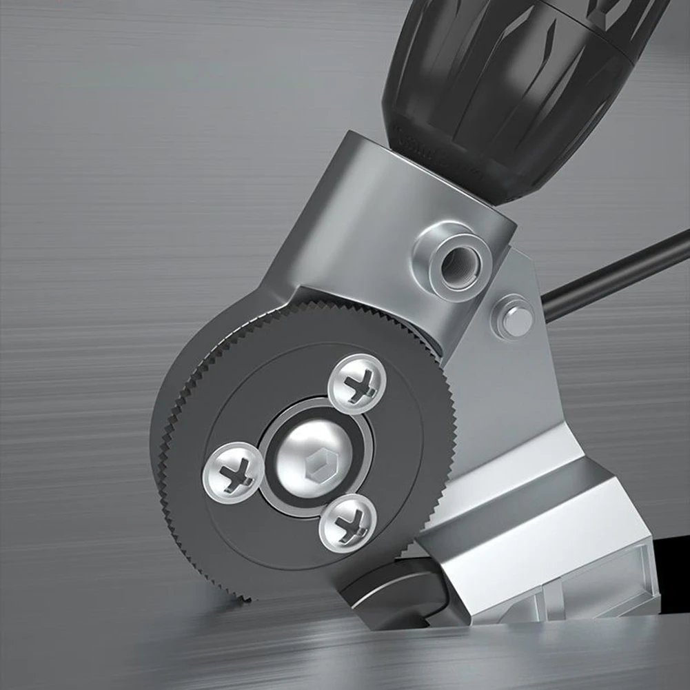 Electric Drill Shears Nibbler Cutter, Power Iron Scissors Metal Sheet Cutting Machine Tool, Drill Attachment for Iron Steel Allo