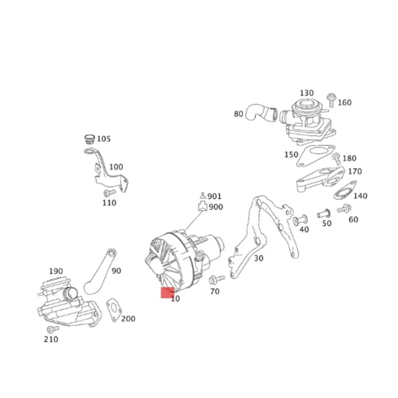 A0001405185 0001405185 Brand New Air Secondary Pump for MERCEDES-BENZ C-CLASS W203 W204 E-CLASS W211 Air Injection Smog Air Pump