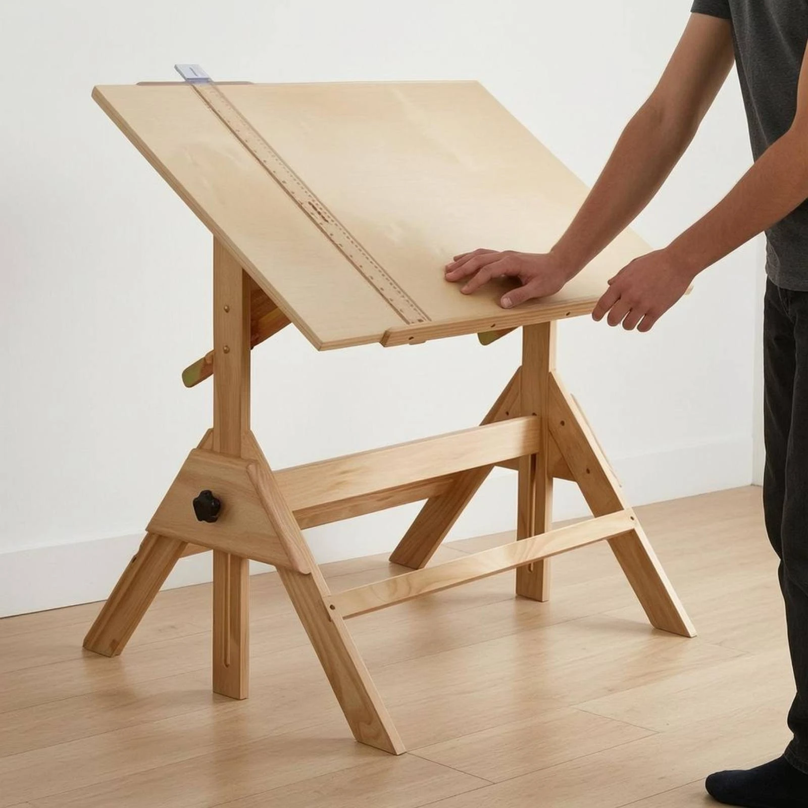 Adjustable Drawing Table Natur - đánh giá và giá Woodworking Work Table