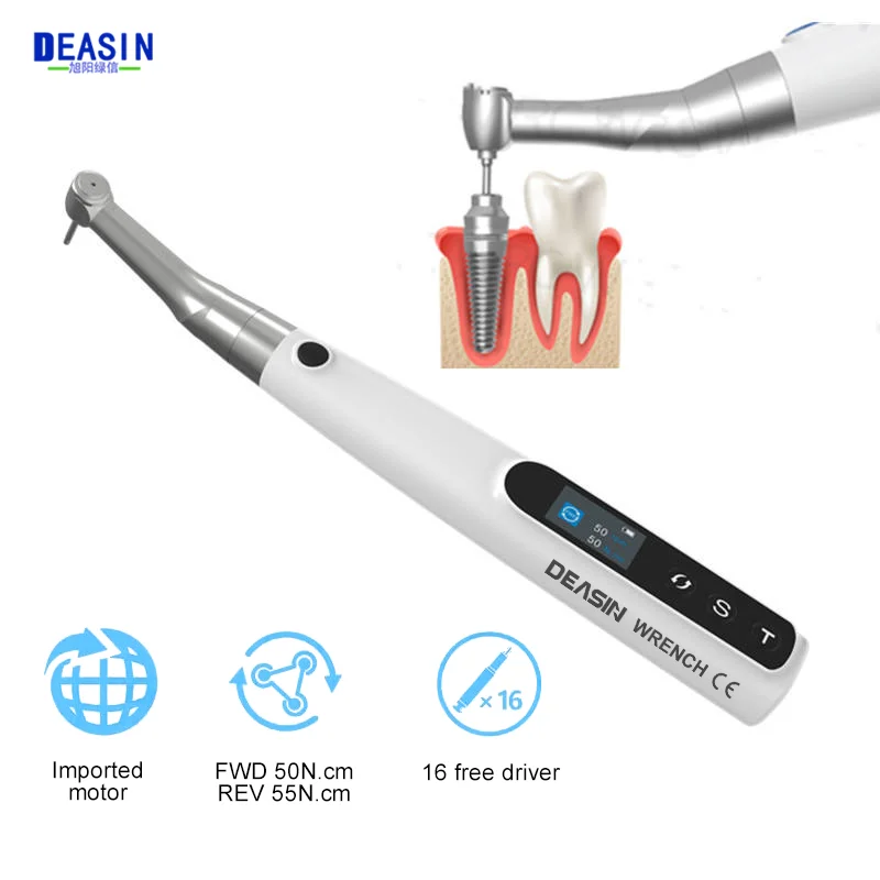 Portable Dental Implant System Electric Torque Wrench Torque Driver Dentistry Universal Implant Repair Tools with 16Pcs Screws