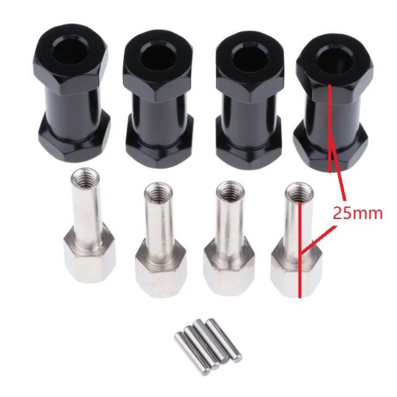 12mm hexagonal extended shaft coupling D90 modified to AX10 for connecting CC01 SCX10 climbing vehicle coupling